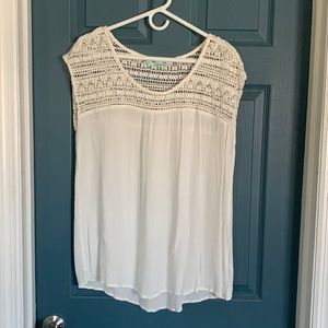 White Sleeveless Blouse